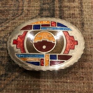 Silver vintage belt buckle